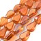 Glass Beads Strands, Teardrop, Sandy Brown, 11x7.5x4mm, Hole: 0.8mm, about 75~80pcs/strand, 32.28~33.86 inch(82~86cm)