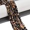 Natural Fire Crackle Agate Beads Strands, Dyed & Heated, Round, Faceted, Peru, 5.5~6mm, Hole: 1mm, about 66pcs/strand, 14.37''~14.57''(36.5~37cm)