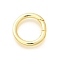 Brass Spring Gate Rings, Long-Lasting Plated, Lead Free & Cadmium Free, Real 18K Gold Plated, 18x3mm