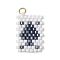 Cylinder Seed Flat Round Pendants, Playing Card, with 304 Stainless Steel Open Jump Rings, 24x14x2mm, Hole: 2mm