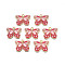 Alloy Enamel Pendants, Cadmium Free & Nickel Free & Lead Free, Light Gold, Butterfly, Cerise, 18x22x2.5mm, Hole: 1.6mm