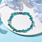 Natural Howlite Chips Beaded Stretch Bracelets for Women, Inner Diameter: 2-1/4~2-1/2 inch(50~52mm)