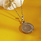Elegant stainless steel moon pendant necklace for daily wear, suitable for ladies., 16.14 inch(41cm)