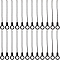 100pcs Nylon Cord Mobile Straps, Black, 70mm