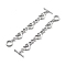 Brass Toggle Clasps, Cadmium Free & Nickel Free & Lead Free, Heart, Real Platinum Plated, Bar: 5.5x18x2.5mm, Heart: 92x10x3.5mm, hole: 7mm