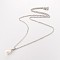 Grade AA Natural Freshwater Pearl Pendant Necklaces, with Brass Cable Chains and Brass Spring Ring Clasps, Platinum, 17.3 inch