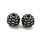 Round 304 Stainless Steel Beads, Antique Silver, 7.5x7mm, Hole: 1.8mm