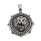 Retro 304 Stainless Steel Pendants, Antique Silver, Lion, 45x35x12mm, Hole: 5.5x8.5mm