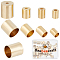 64Pcs 4 Size Brass Cord Ends, End Caps, Long-Lasting Plated, Column, Real 24K Gold Plated, 5~9x4~8mm, Hole: 1.6~2mm, Inner Diameter: 3~7mm, 16Pcs/style