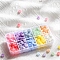 10 Grids 10 Random Colors Sealing Wax Particles, for Retro Seal Stamp, Cat Paw Print, Mixed Color, 9x9x6mm, 10color