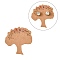 Cardboard Earring Display Cards, Tree, BurlyWood, 39.5~40x39x0.4mm, Hole: 1.2mm