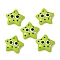 Cookite Resin Cabochon, Imitation Food, Star with Eye, Green Yellow, 22x23.5x7.5mm