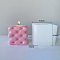DIY Rhombus Pattern Sofa Chair Candle Food Grade Silicone Molds, for 3D Scented Candle Making, White, 7.5x7.5x6.5cm