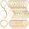 SUNNYCLUE 1 Box 60Pcs 3 Styles Real 24K Gold Plated Earring Hooks Stainless Steel Leverback Earrings French Ear Wire Round Lever Back Earwires Findings for Jewelry Making Earring Supplies DIY Crafts