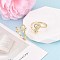 Brass Micro Pave Cubic Zirconia Cuff Rings for Women, Heart & Sun, Real 18K Gold Plated, Inner Diameter: 18mm