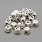 Food Grade Eco-Friendly Silicone Beads, Letter Style, Cube, White, 12x12x12mm, Hole: 2mm