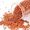 TOHO Round Seed Beads, Japanese Seed Beads, (PF562) Permafinish Opaque Galvanized Saffron, 15/0, 1.5mm, Hole: 0.6mm, about 3000pcs/10g