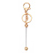 Alloy Bar Beadable Keychain for Jewelry Making DIY Crafts, with Alloy Lobster Clasps and Iron Ring, Light Gold, 15.5~15.8cm