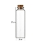 Glass Bottle, with Cork Plug, Wishing Bottle, Column, Clear, 3x10cm, Capacity: 50ml(1.69fl. oz)