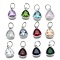 304 Stainless Steel Cubic Zirconia Pendant, Triangle, Stainless Steel Color, Mixed Color, 12.2x9.5x5mm, Hole: 5mm