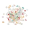 Glass Frosted Seed Beads, Peanut, AB Color Plated, Mixed Color, 6x3.5x3mm, Hole: 1mm, about 100pcs/bag