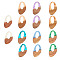 Transparent Resin & Opaque Resin & Walnut Wood Pendants, Mixed Style, Teardrop, Mixed Color, 39x23x3mm, Hole: 20x10mm, 7 colors, 2pcs/color, 14pcs/set.