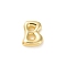 Brass Pendants, Cadmium Free & Nickel Free & Lead Free, Real 18K Gold Plated, Letter B, 23x17.5x6.5mm, Hole: 2x3.5mm