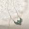 Hip-hop Style Brass Micro Pave Green Cubic Zirconia Wing Pendant Necklaces, Perfect for Everyday Wear, Platinum, 15.75 inch(40cm)