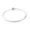Non-Tarnish Screw End Ball 304 Stainless Steel Wire Bangle, Torque Bangle for Women, Stainless Steel Color, Inner Diameter: 2-1/2 inch(6.2cm)
