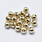 Brass Beads, Long-Lasting Plated, Nickel Free, Round, Real 18K Gold Plated, 6mm, Hole: 1.4mm, about 245pcs/bag