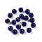 Opaque Solid Color Glass Beads, Round, Midnight Blue, 4.5mm, Hole: 0.9~1mm, about 9090pcs/1000g