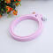 Adjustable ABS Plastic Flat Round Embroidery Hoops, Embroidery Circle Cross Stitch Hoops, for Sewing, Needlework and DIY Embroidery Project, Plum, 70mm