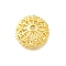 Brass Bead Caps, Cadmium Free & Lead Free, Rack Plating, Flower, Golden, 17x7mm, Hole: 2mm
