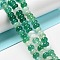 Natural Agate Beads Strands, Dyed & Heated, Rondelle, Medium Sea Green, 8~8.5x4.5~5.5mm, Hole: 1.4mm, about 41pcs/strand, 7.40~7.48''(18.8~19cm)