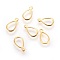 304 Stainless Steel Open Charms, Teardrop, Golden, 12x7x1mm, Hole: 1mm