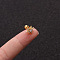 Brass Micro Pave Clear Cubic Zirconia Cartilage Earrings for Women, with Stainless Steel Pins, Golden, Star, 6mm, Pin: 1.2mm