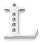 Tarnish Resistant 304 Stainless Steel Letter Pendant Rhinestone Settings, Stainless Steel Color, Letter.L, L: 15x13x1.5mm, Hole: 1.2mm, Fit for 1.6mm rhinestone