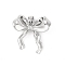 Brass Pendants, Cadmium Free & Nickel Free & Lead Free, Bowknot, Platinum, 29x29x9mm, Hole: 6x4mm
