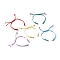 Adjustable Nylon Braided Cord Bracelet Making Accessories, with Brass Beads and 304 Stainless Steel Jump Rings, Mixed Color, 9-5/8 inch(24.5cm)