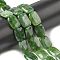 Natural Dyed Malaysia Jade Beads Strands, Rectangle, Green, 18~18.5x13~13.5x4.5~5mm, Hole: 1.2mm, about 22pcs/strand, 15.87''(40.3cm)