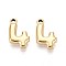 Ion Plating(IP) 304 Stainless Steel Pendants, Number 4, Real 18K Gold Plated, 16.5x10x3mm, Hole: 1.6mm