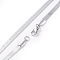 Non-Tarnish 304 Stainless Steel Snake Chains Necklaces, with Lobster Clasps, Stainless Steel Color, 17.7 inch(45cm), 4mm
