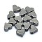 Brass Beads, Lead Free & Cadmium Free & Nickel Free, Heart, Gunmetal, 6x7x3mm, Hole: 1.2mm