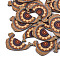 Printed Basswood Cabochons, Colorful, 33x23x3mm