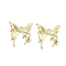 Rack Plating Alloy Pendants, Butterfly, Golden, 25.5x23.5x3mm, Hole: 2.5mm