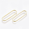 Brass Linking Rings, Cadmium Free & Nickel Free & Lead Free, Oval, Real 18K Gold Plated, 20x6x1mm