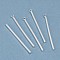 304 Stainless Steel Pendants, Rectangle/Bar, Silver, 43x1.5x1.5mm, Hole: 2mm