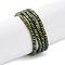 Electroplated Non-magnetic Hematite Beads Strands, Disc, Heishi Beads, Green Plated, 2~2.5x1mm, Hole: 0.6mm, about 365~370pcs/strand, 15.47''(39.3cm)