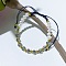 Natural Pearl & Glass Braided Bead Bracelet, Adjustable Bracelet, Clear