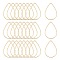 Brass Linking Rings, Cadmium Free & Nickel Free & Lead Free, Teardrop, Light Gold, 32x22x1mm